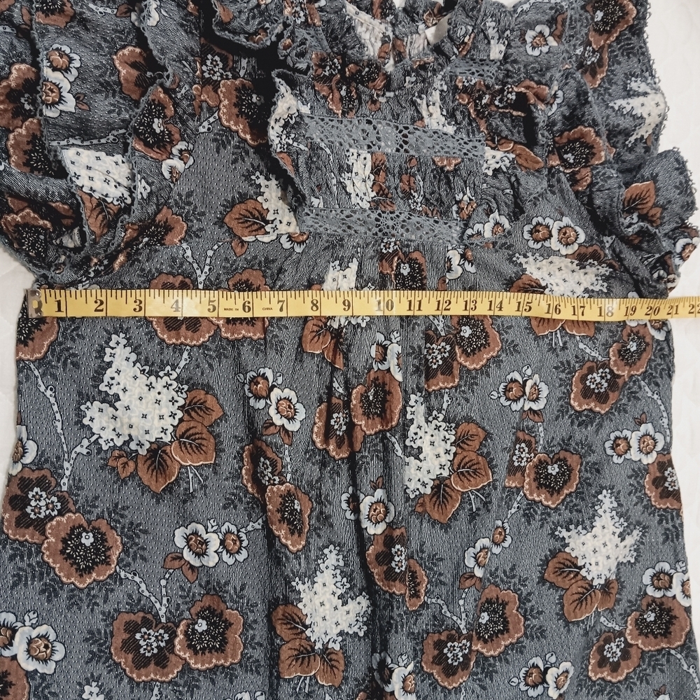 Sea New York Floral Ruffle Sleeve Mini  Dress With Pockets Size S - Picture 10 of 10
